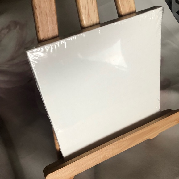 Art canvas small board and wood stand 2 PC set painting home decor - Picture 2 of 3